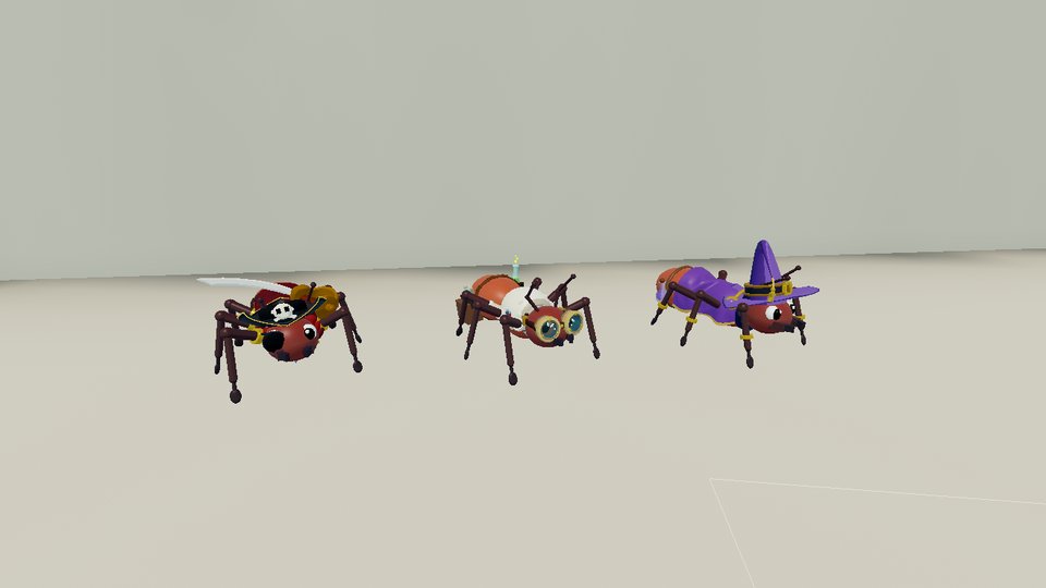 Pirate, Scientist and Witch costumes.